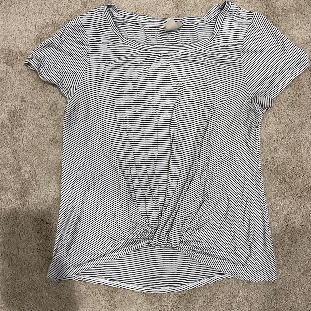 Striped tshirt with twist detail